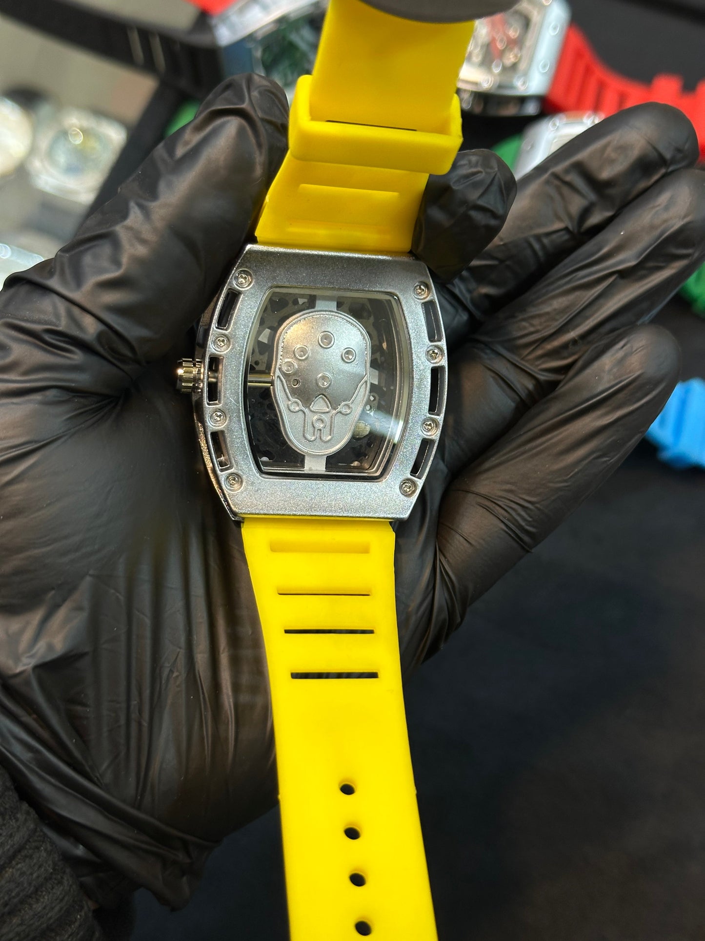 Richard mille back skull skeleton